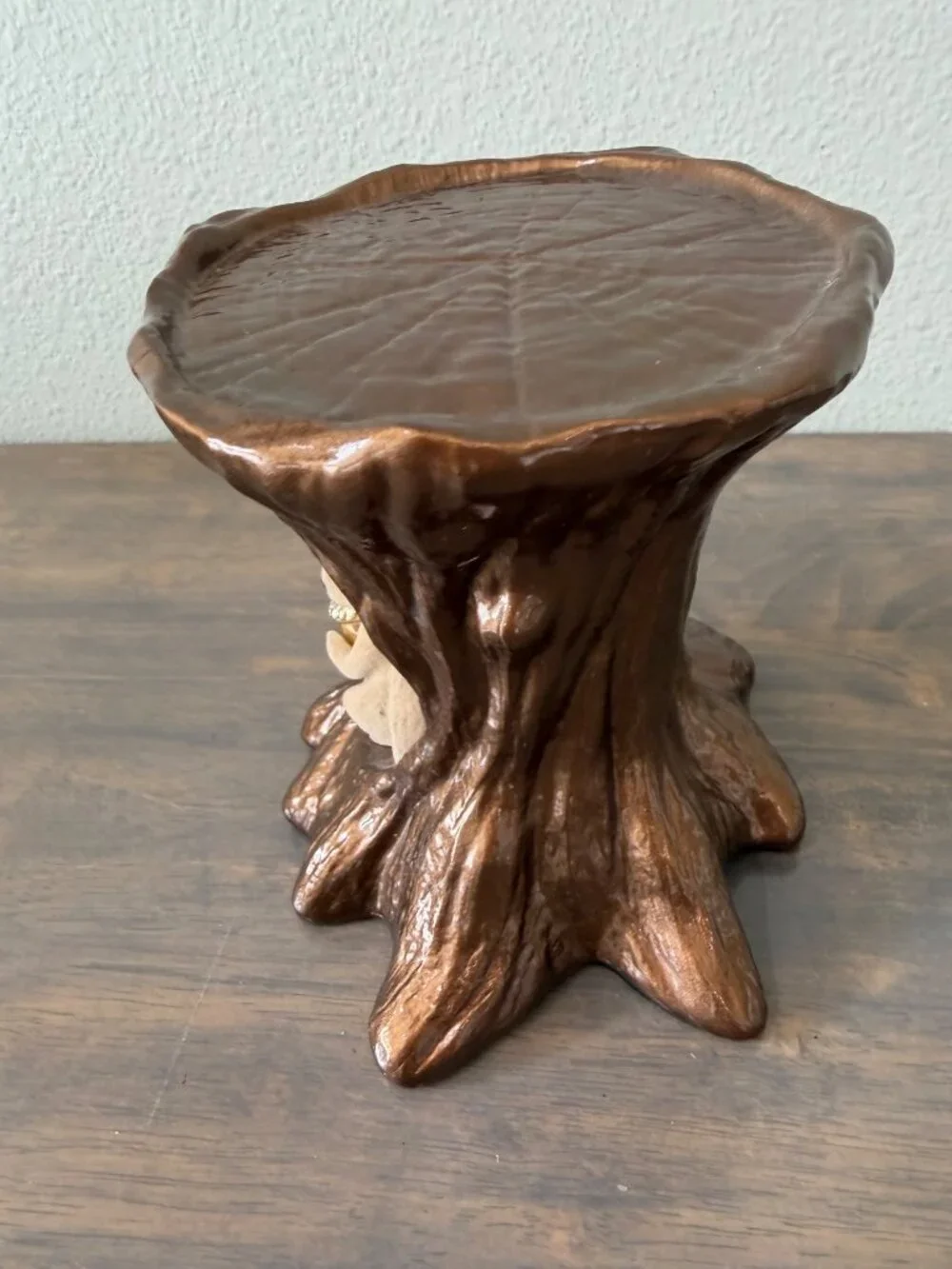 Bath and Body Works Flocked Squirrel in Tree 3 Wick Full Size Candle Holder